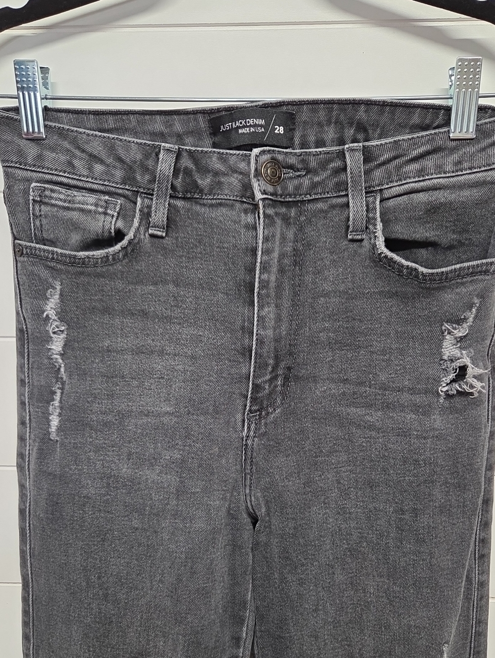 Just Black Denim Ankle Jeans Size 28 Raw Hem - Picture 2 of 4